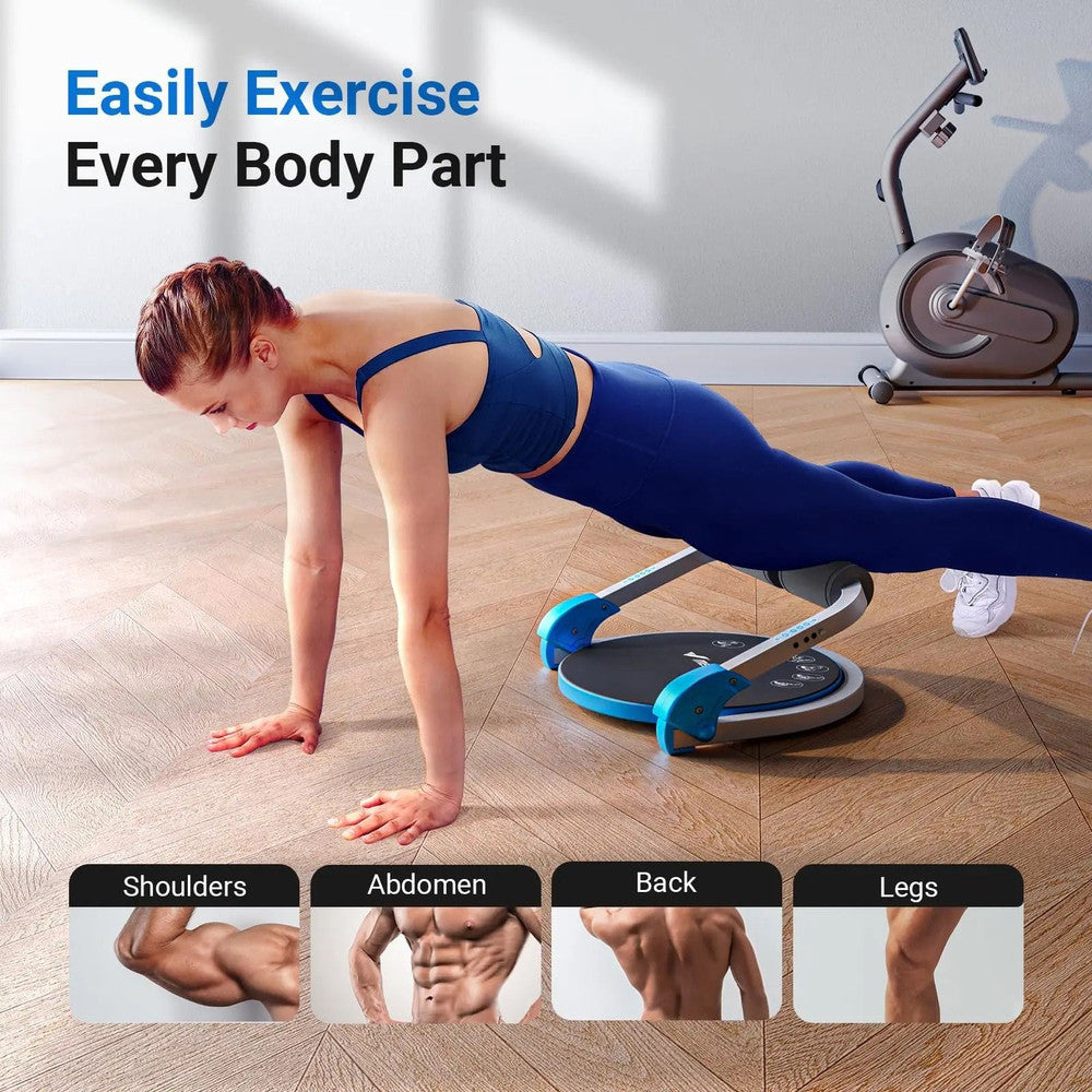 Adjustable Resistance Ab Workout Machine with Automatic Rebound for Home Gym Sit Up and Core Training