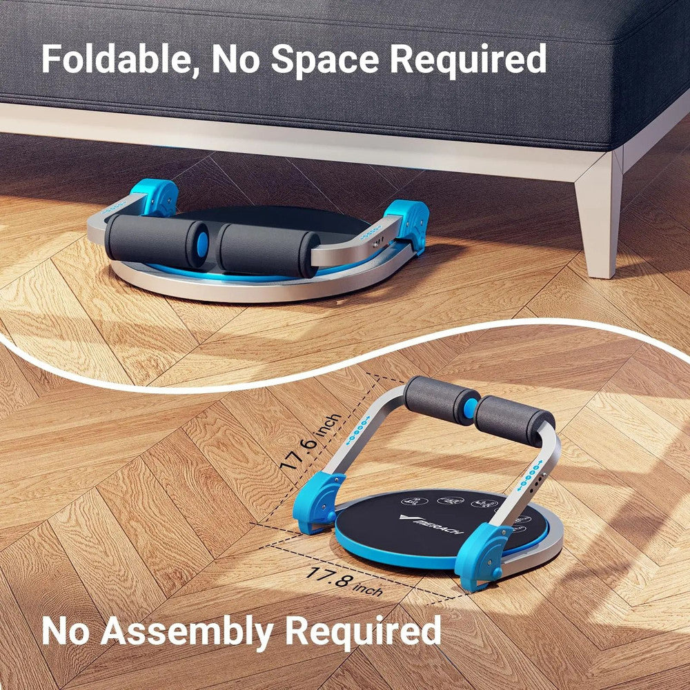 Adjustable Resistance Ab Workout Machine with Automatic Rebound for Home Gym Sit Up and Core Training
