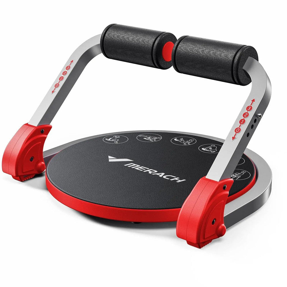 Adjustable Resistance Ab Workout Machine with Automatic Rebound for Home Gym Sit Up and Core Training