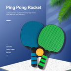 Silicone Ping Pong Paddles Set, 4-Player Table Tennis Rackets with Ergonomic Handle, Beginner Pingpong Training Bat