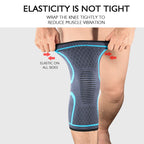 Knee Support Braces Sport Compression Sleeve, Elastic Nylon Pad for Fitness Running Basketball Volleyball