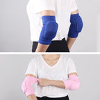 Thickened Sponge Elbow Knee Protectors, Elastic Guard Sleeve Pad for Basketball Volleyball, Adults Children Sport