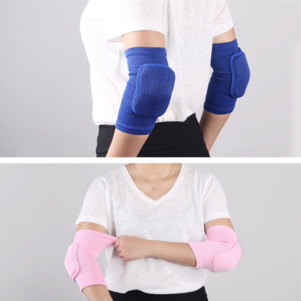 Thickened Sponge Elbow Knee Protectors, Elastic Guard Sleeve Pad for Basketball Volleyball, Adults Children Sport