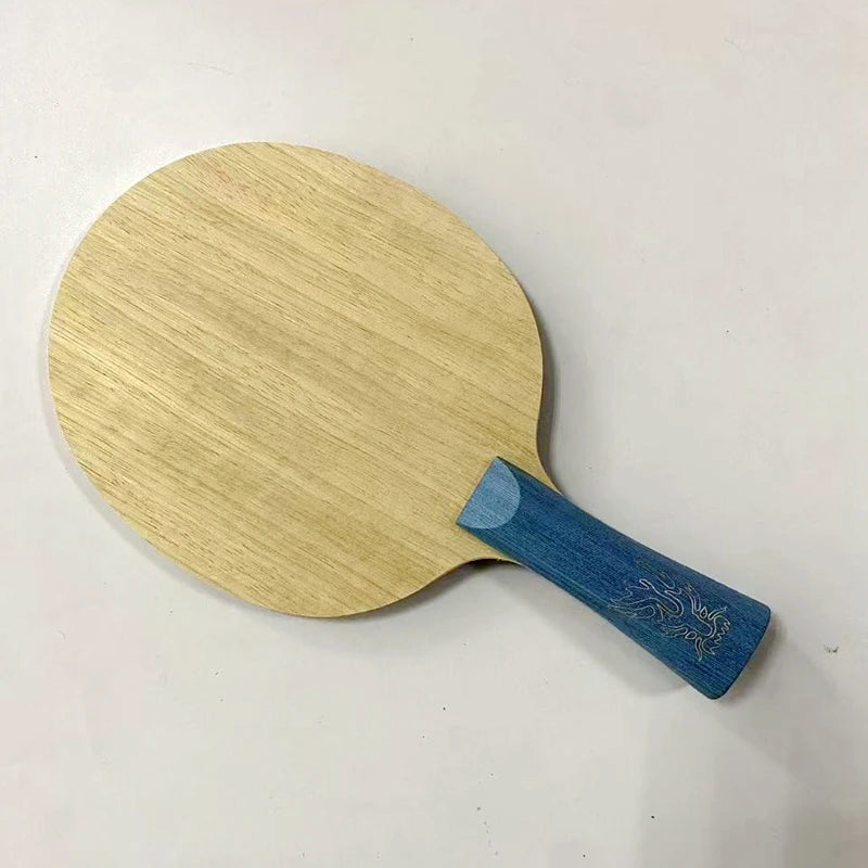 DIY W968 Hurricane Long V Table Tennis Bat, Offense Ping Pong Paddle with Yellow, Black ZL Carbon Blade for Pro Sports