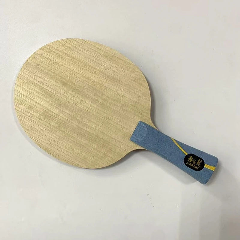 DIY W968 Hurricane Long V Table Tennis Bat, Offense Ping Pong Paddle with Yellow, Black ZL Carbon Blade for Pro Sports