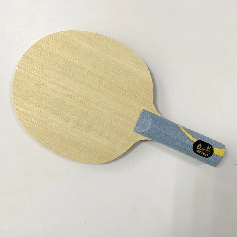 DIY W968 Hurricane Long V Table Tennis Bat, Offense Ping Pong Paddle with Yellow, Black ZL Carbon Blade for Pro Sports