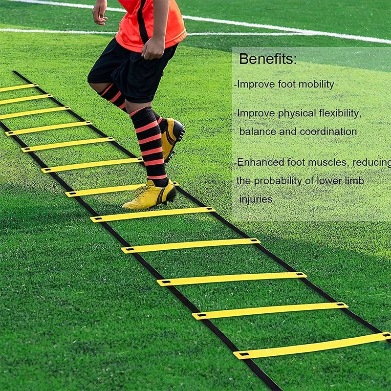Professional Agility Ladder for Speed Training - Football & Sports Flexibility Equipment with Nylon Straps