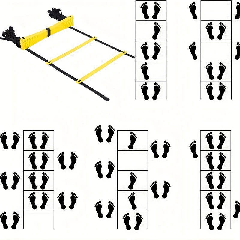 Professional Agility Ladder for Speed Training - Football & Sports Flexibility Equipment with Nylon Straps