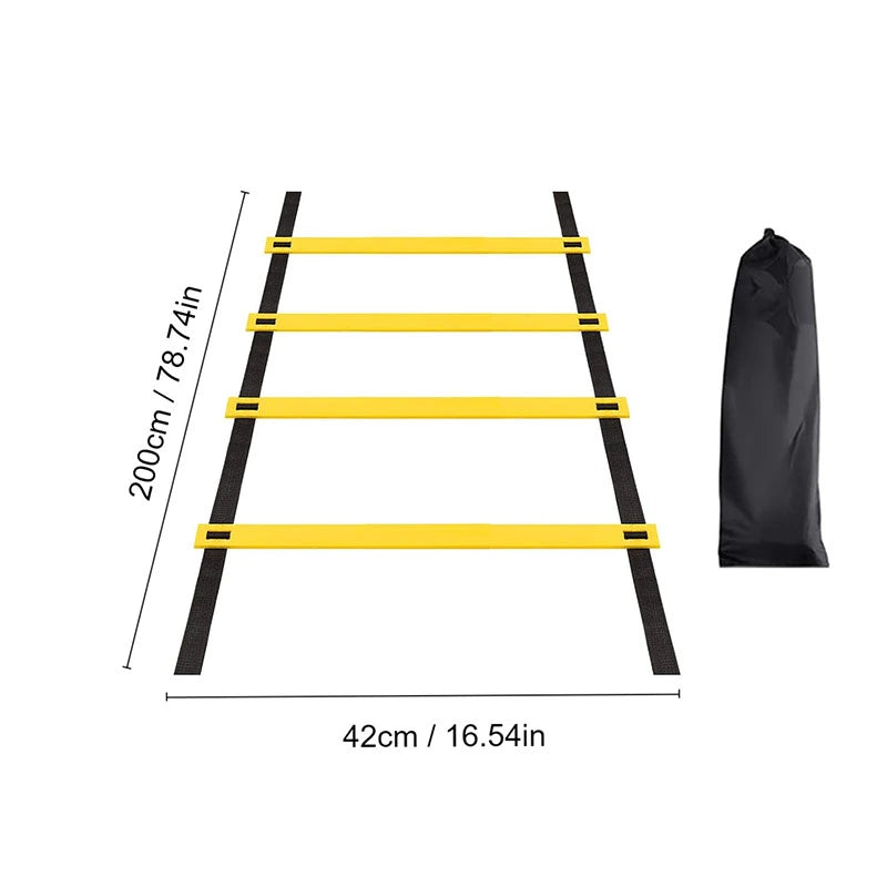 Professional Agility Ladder for Speed Training - Football & Sports Flexibility Equipment with Nylon Straps