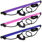 Adjustable Pilates Stick – Portable Fitness Bar with Resistance Bands for Home Workouts, Yoga & Full-Body Toning